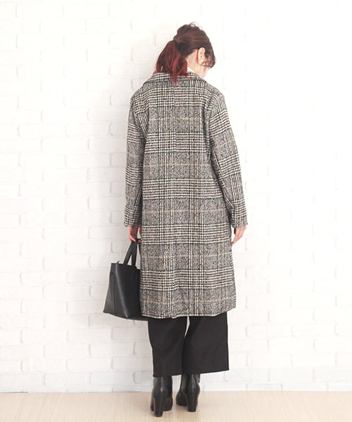 クーポン セール70 Off 千鳥柄ロングコート レディース 冬物 アウター ブラック 黒 アミュレット Amulet D Fashion クーポン セール70 Off 千鳥柄ロングコート レディース 冬物 アウター ブラック 黒 アミュレット Amulet D Fashion