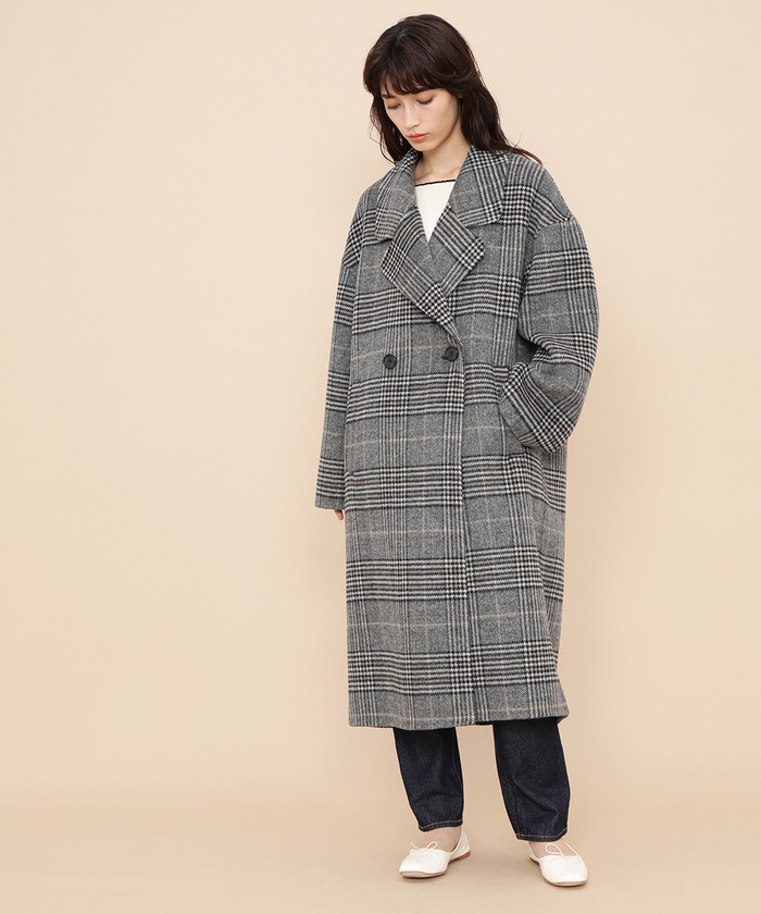 クーポン】【セール 40%OFF】【WEB限定】BIGラペルリバーコート