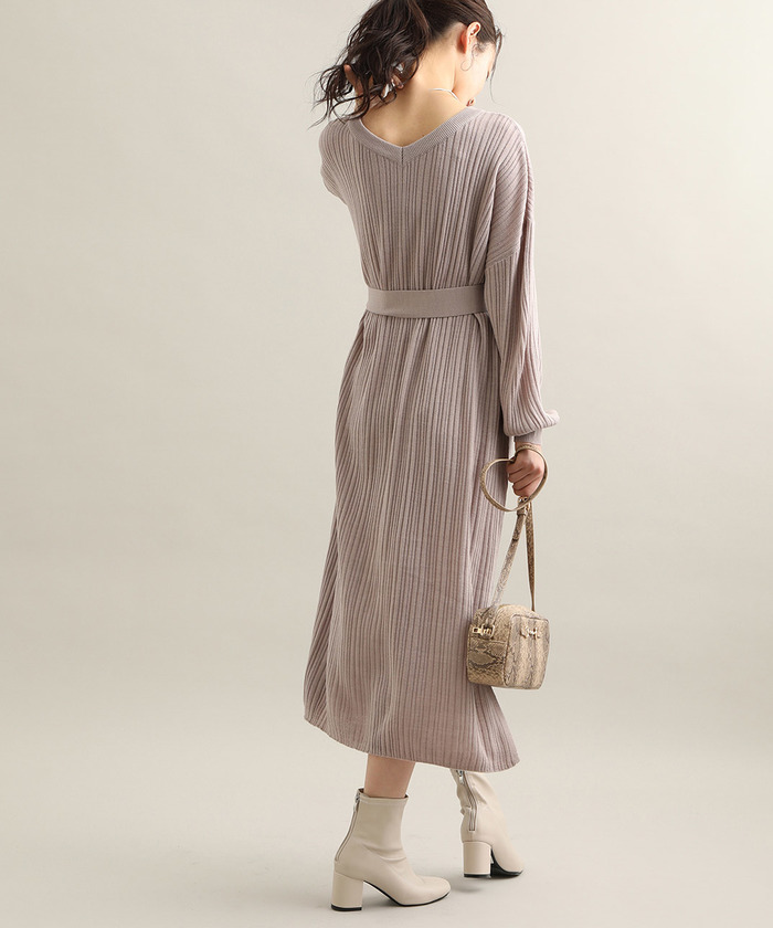 クーポン】【セール 60%OFF】【前後2WAY】ベルト付きニット