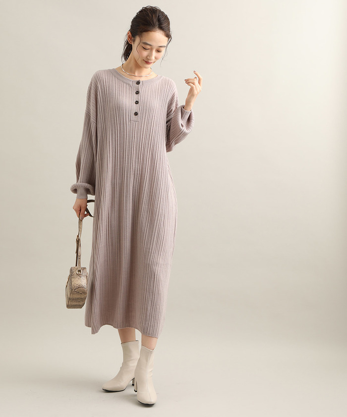 534 新品 BEIGE, ベイジ LISS ニットワンピース ベルト付き 2