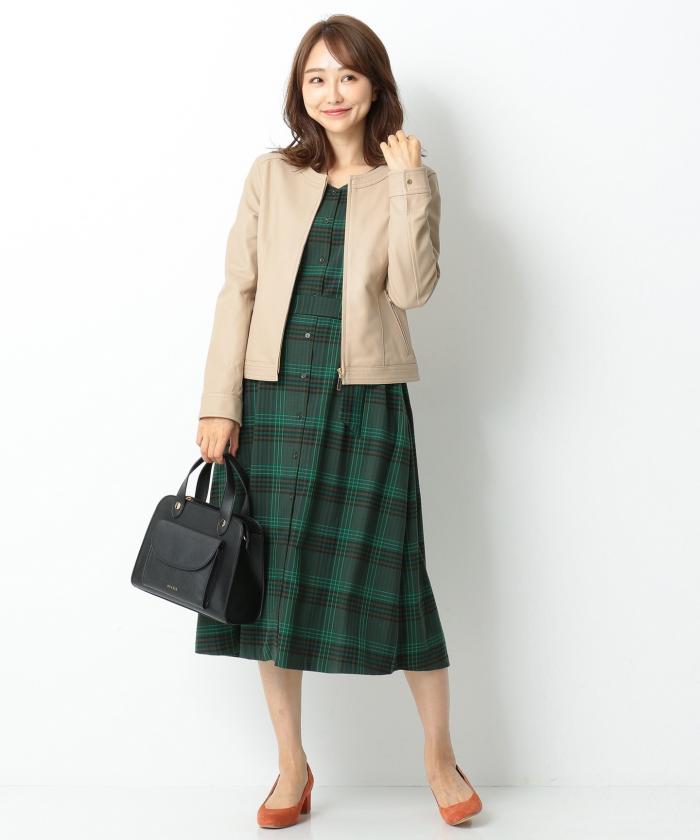 セール 50%OFF】【本革】ソフトラムレザー ノーカラージャケット