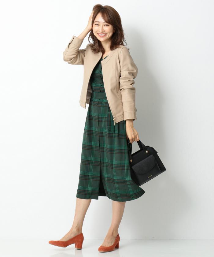 セール 50%OFF】【本革】ソフトラムレザー ノーカラージャケット
