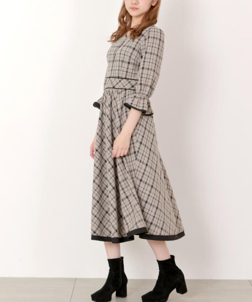 セール 美人百花11月号掲載 チェックミディー配色ワンピース ミッシュマッシュ Misch Masch のワンピース通販 D Fashion