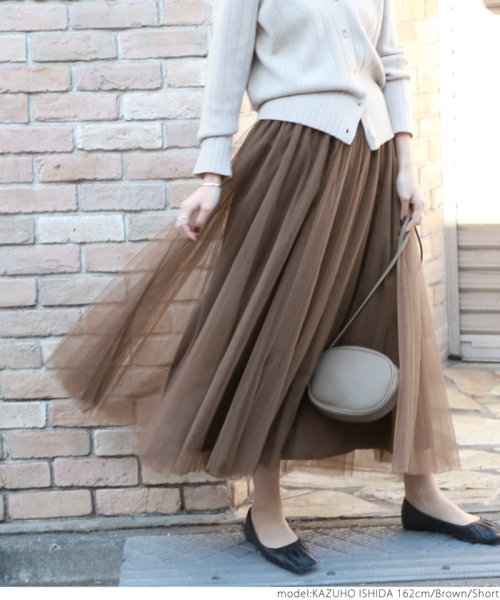長さ選べる上品カラーチュールスカートcocaオリジナル コカ Coca D Fashion