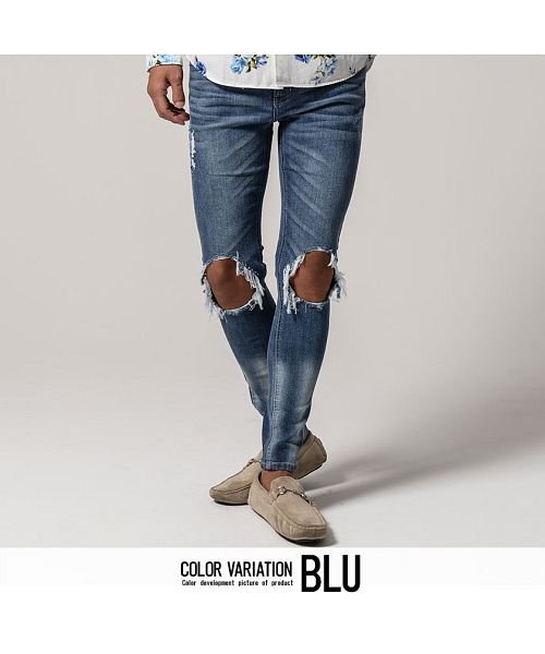 Cavaria キャバリア ハードクラッシュデニムパンツ キャバリア Cavaria D Fashion Cavaria キャバリア ハードクラッシュデニムパンツ キャバリア Cavaria D Fashion