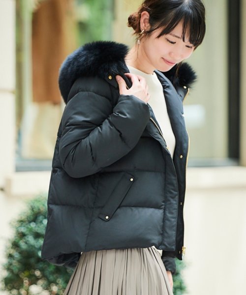 セール フードショートダウンジャケット ルクールブラン Le Coeur Blanc D Fashion セール フードショートダウンジャケット ルクールブラン Le Coeur Blanc D Fashion
