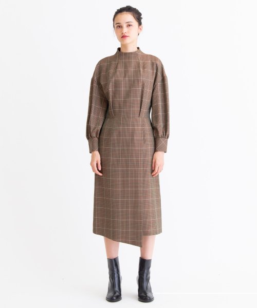 セール 50 Off グレンチェックワンピース ランバンオンブルー Lanvin En Bleu D Fashion