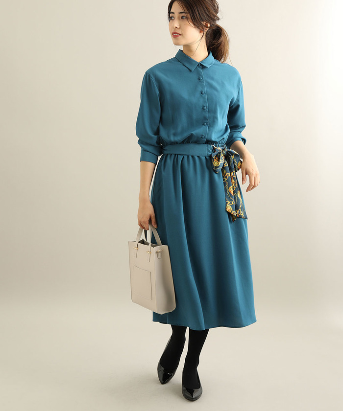【大人気】HERMES En Desordre Finesse ベルト付きワンピース セール 50%OFF】アソート柄ベルトワンピース(502610339) | ビス