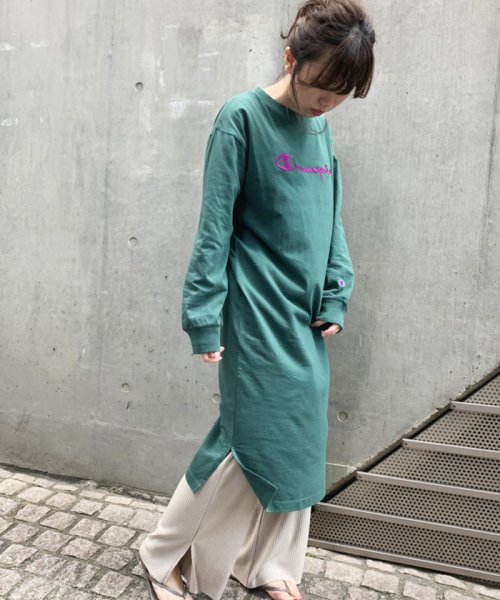 セール Champion 刺繍ロゴジャージワンピース ビス Vis D Fashion