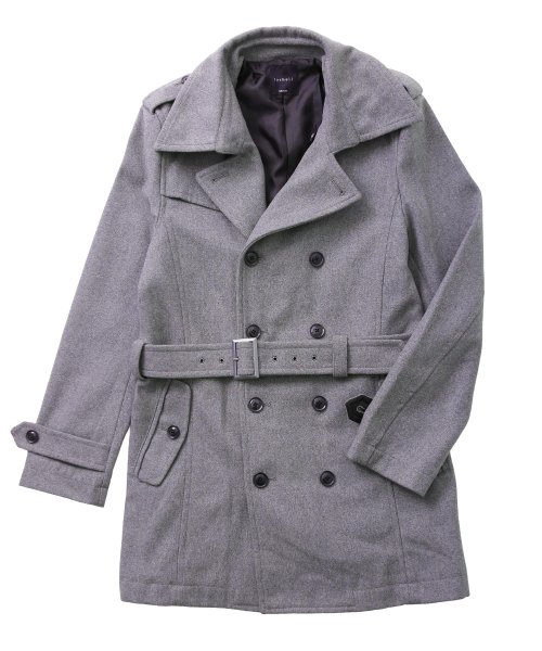 セール メルトンダブルトレンチコート トレンチコート メンズ