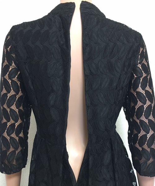 リーフモチーフハイネックロングワンピース ドレス レースレディース Lace Ladies D Fashion リーフモチーフハイネックロングワンピース ドレス レースレディース Lace Ladies D Fashion