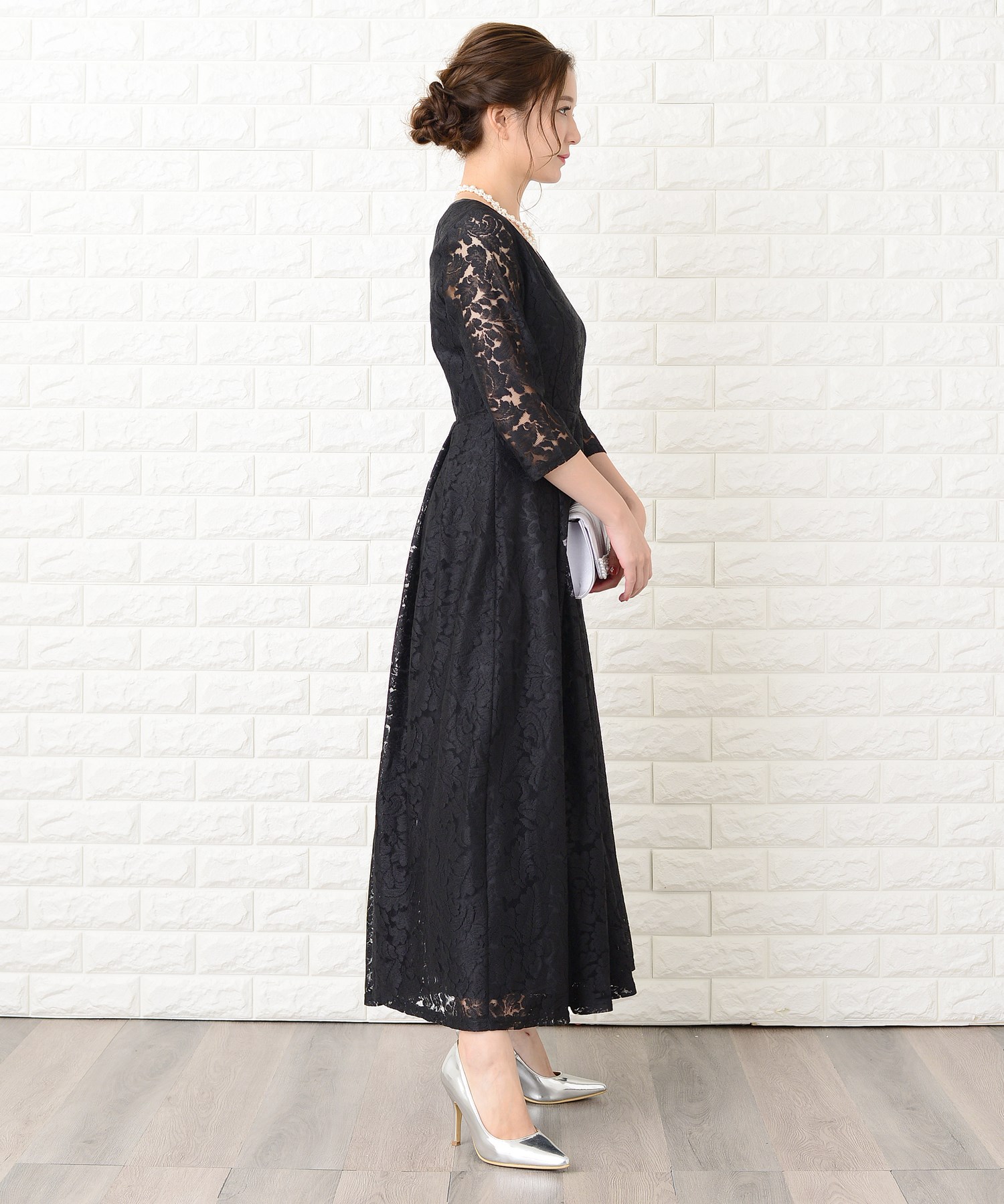 セール】レースレディース Lace Ladies 七分袖総レース