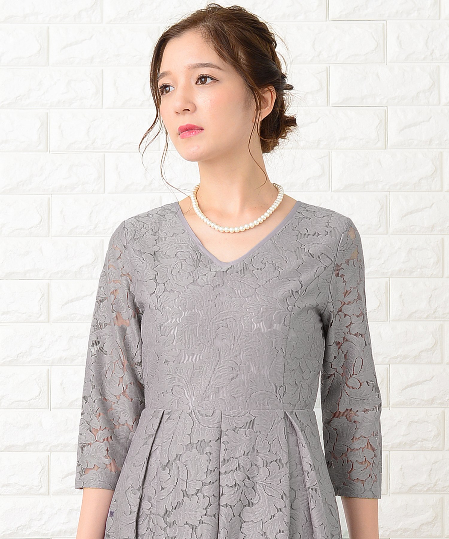 セール】レースレディース Lace Ladies 七分袖総レース
