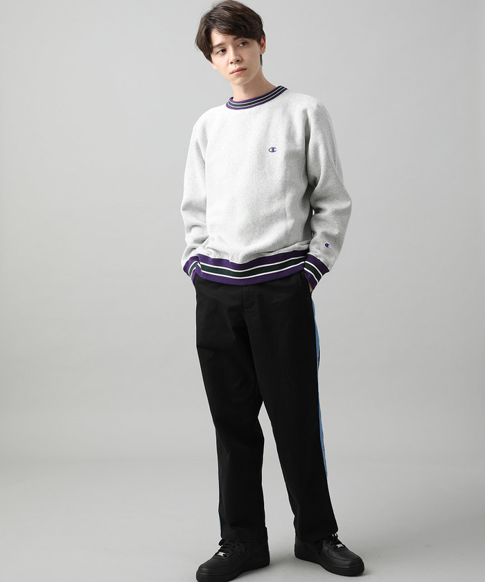 セール】【Champion】リバースウィーブライン入りクルー