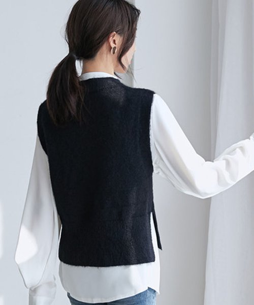 セール ケーブルニット ベスト レディース ニット トップス Vネック ノースリーブ 秋冬 ミニミニストア Miniministore D Fashion