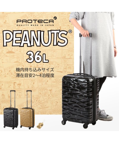 プロテカ スヌーピー スーツケース 機内持ち込み Sサイズ 36l ストッパー ココナ ピーナッツ Proteca プロテカ Proteca D Fashion
