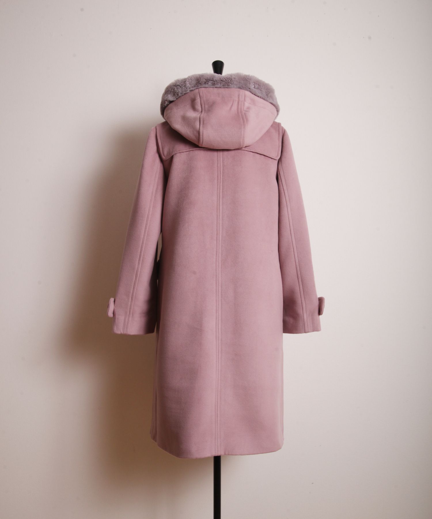 新品 トッコクローゼット ♡ ファー付きりぼん装飾ロングダッフルコート ベージュ TVドラマ着用】【美人百花11月号掲載】取り外し可能なファー付き