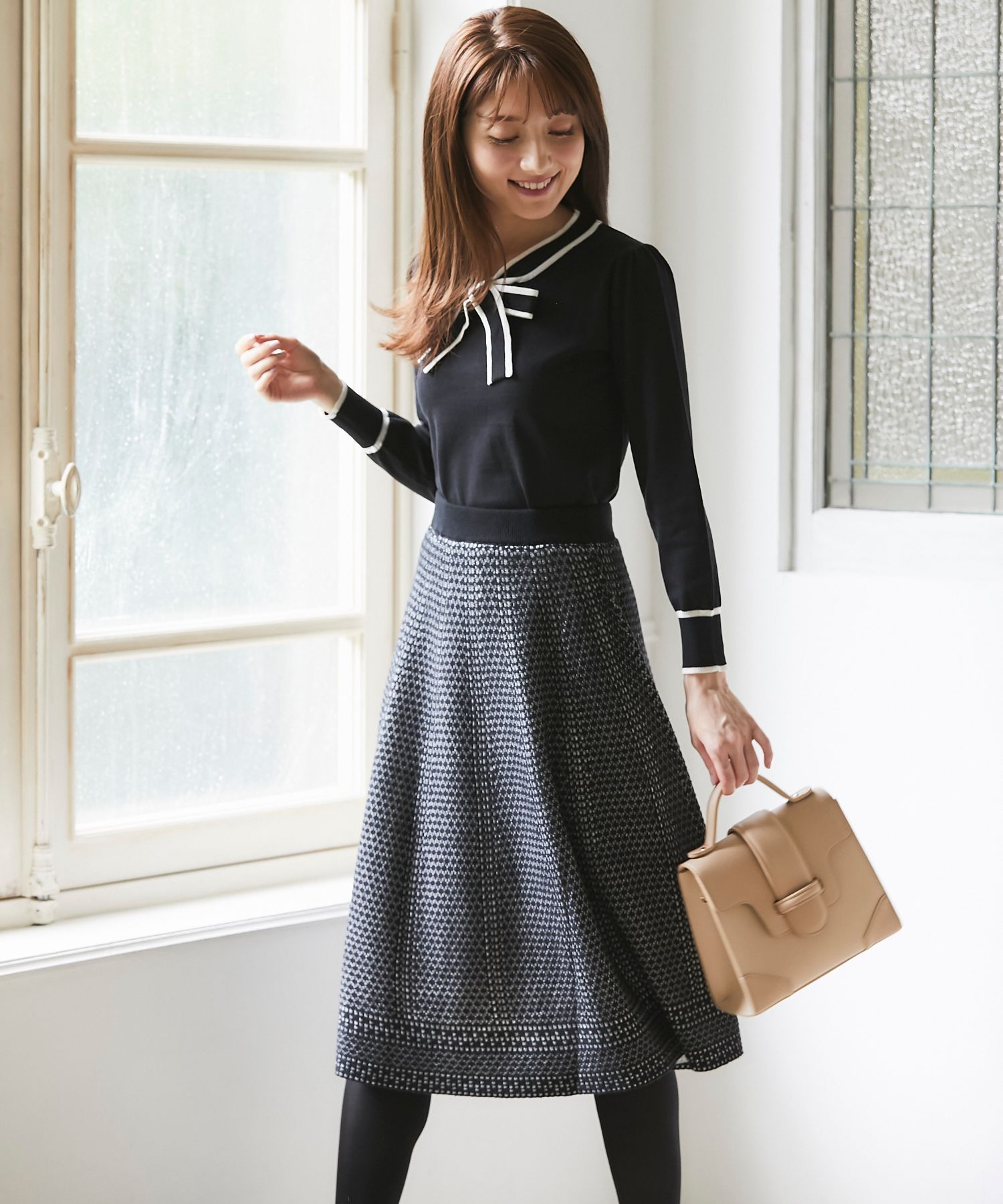 トッコクローゼット tocco closet バイカラーボウタイリボン令嬢