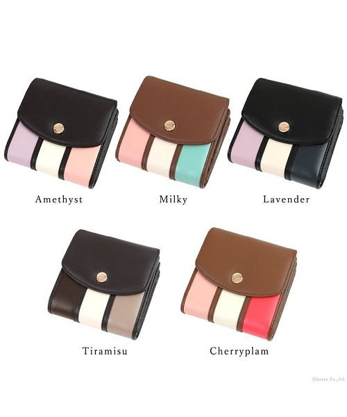 Clelia クレリア 財布 レディース 二つ折り財布 フラップ コンパクト L字ファスナー カラフル カジュアル ブランド クレリア Clelia D Fashion