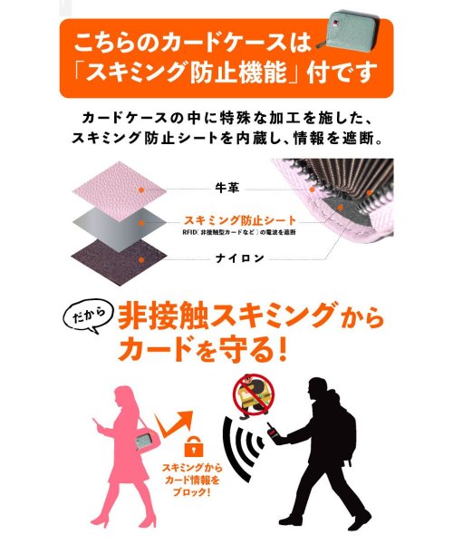 スキミング防止 カード ケース じゃばら 本革 カード入れ グッズ コンパクト おしゃれ かわいい フューシャピンク レディース メンズ レザー ジャバラ ス エクレボ Exrevo D Fashion