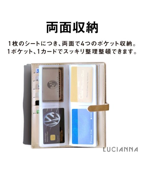 カードケース 本革 スリム レディース 大容量 名刺入れ メンズ 牛革 40枚以上 収納 クリア じゃばら シンプル 革 レザー ポイントカード カードホルダー エクレボ Exrevo D Fashion