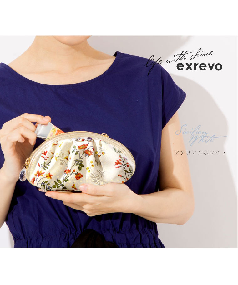 エクレボ exrevo ポーチ 花柄 かわいい 大きめ 小物入れ