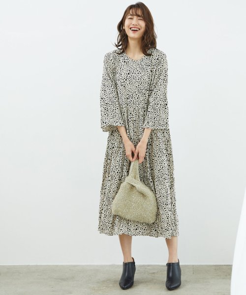 セール ダルメシアン柄ティアードワンピース ロペピクニック Rope Picnic D Fashion