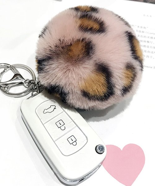 セール レオパード柄 バッグチャーム 大人 かわいい ファーチャーム キーホルダー おしゃれ ハート ミニミニストア Miniministore D Fashion