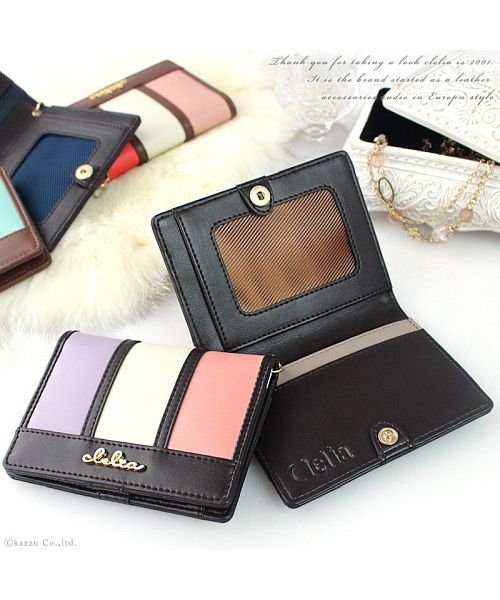 パスケース レディース Icカード対応 ストラップ付き Suica Icoca 二つ折り 定期入れ Clelia クレリア Clelia D Fashion パスケース レディース Icカード対応 ストラップ付き Suica Icoca 二つ折り 定期入れ Clelia クレリア Clelia D Fashion