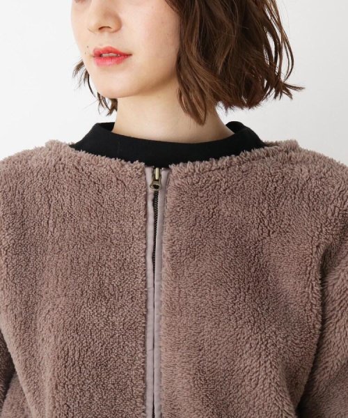 セール Llあり 2点セット ボアブルゾン ワンピースセット グローブ Grove D Fashion