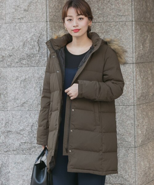 セール】ストレッチタフタロングダウンコート(502700492 セール】ストレッチタフタロングダウンコート(502700492