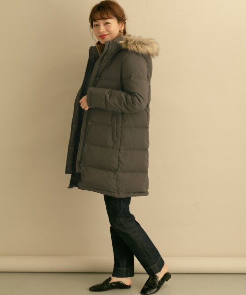 セール】ストレッチタフタロングダウンコート(502700492 セール】ストレッチタフタロングダウンコート(502700492