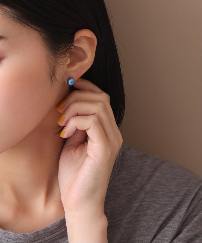 追加》インディゴパール8mm1粒ピアスK10（両耳）(502711240