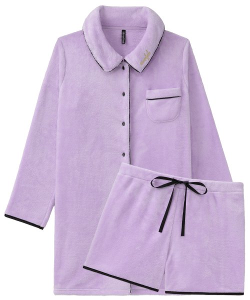 セール フリース ワンピース パジャマ 上下セット Aimerfeel エメフィール Aimerfeel D Fashion