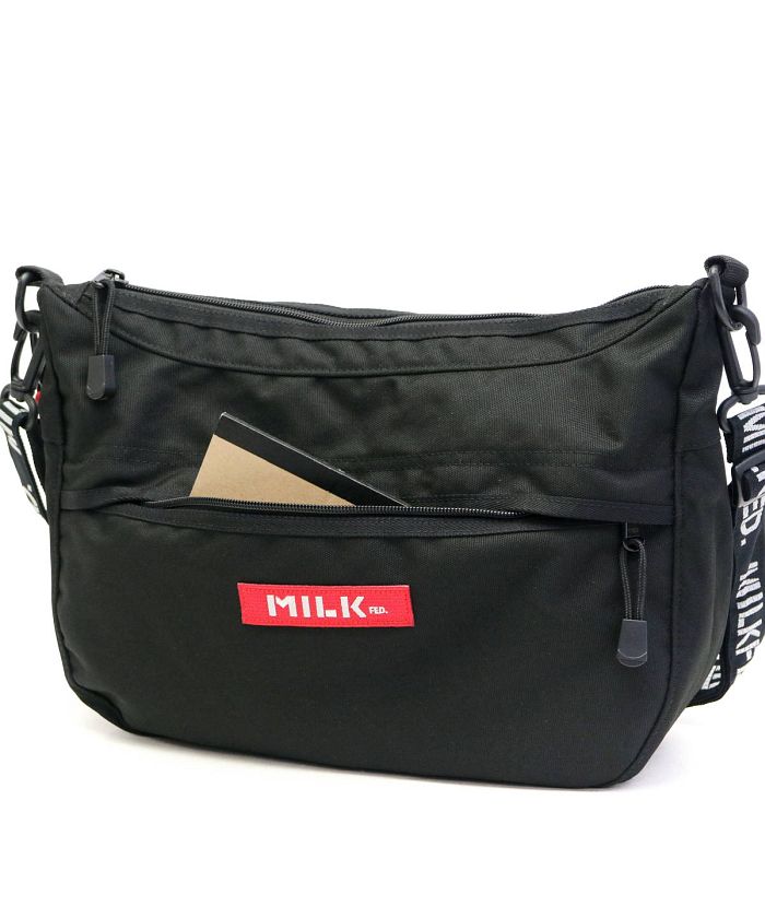 [ミルクフェド][MILKFED]ロゴベーシック ショルダーバッグ ブラウン Amazon | [ミルクフェド] ショルダーバッグ LOGO BASIC SHOULDER