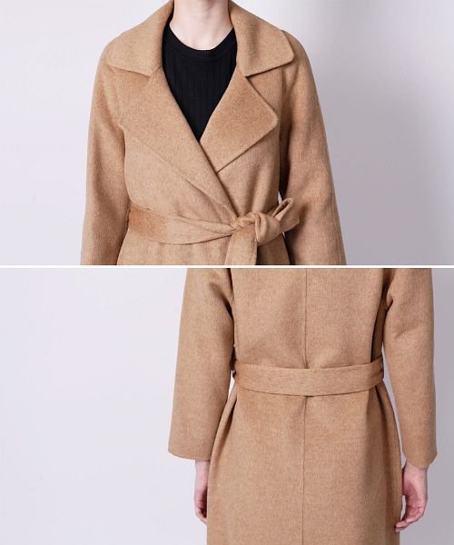 キャメルロング丈ガウンコート アイモハ Aimoha のその他のコート通販