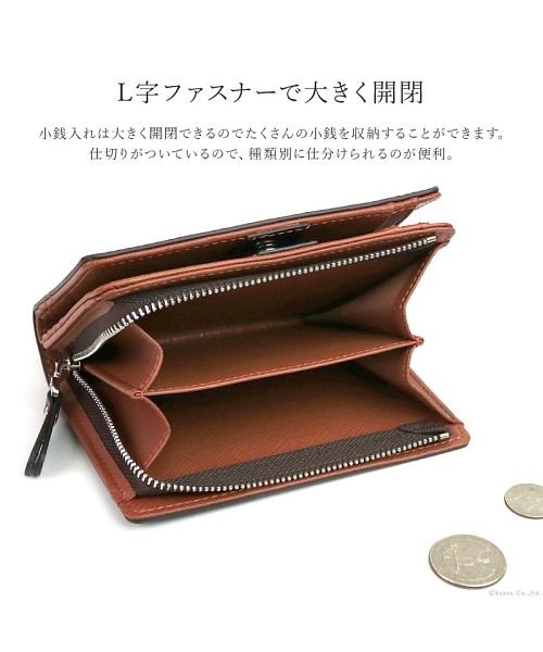 財布 二つ折り メンズ 二つ折り財布 本革 牛革 L字ファスナー 大容量 Vacua ヴァキュア Vacua D Fashion