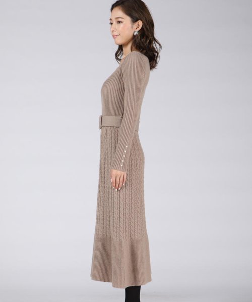 セール ケーブル編みマーメイドロングニットワンピース クイーンズコート Queens Court D Fashion