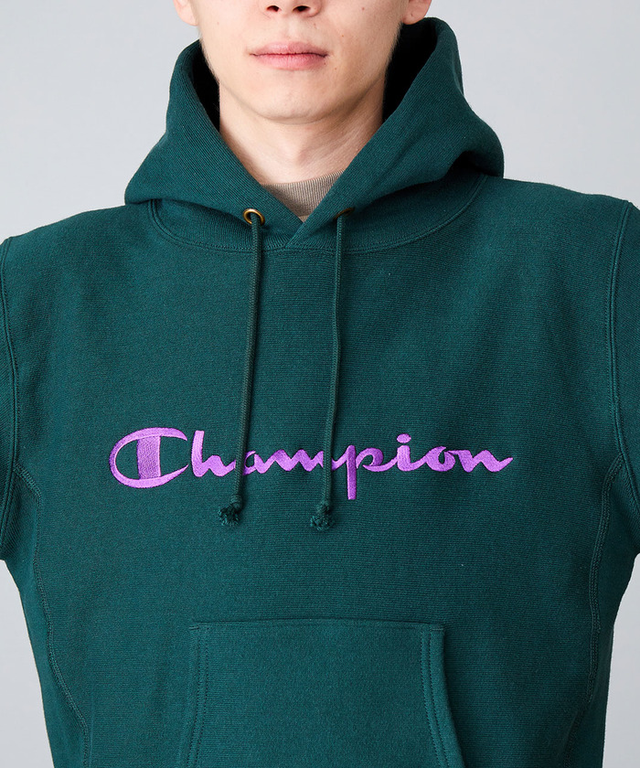 セール】【Champion】リバースウィーブロゴ刺繍スウェットパーカー 