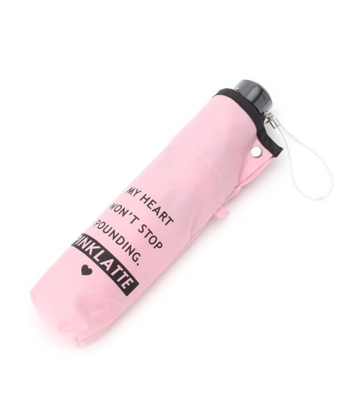 ロゴポイント折りたたみ傘 ピンク ラテ Pink Latte D Fashion