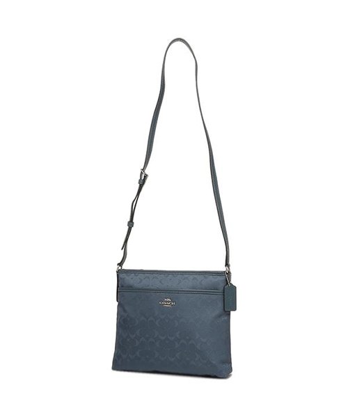 コーチ バッグ アウトレット Coach F Svbl ファイルクロスボディ シグネチャー ナイロン レディース ショルダーバッグ ブルー 青 コーチ Coach D Fashion