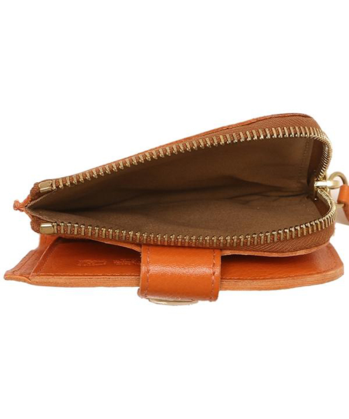 【イルビゾンテ】財布　オレンジ 中古・古着通販】IL BISONTE (イル ビゾンテ) コンパクト