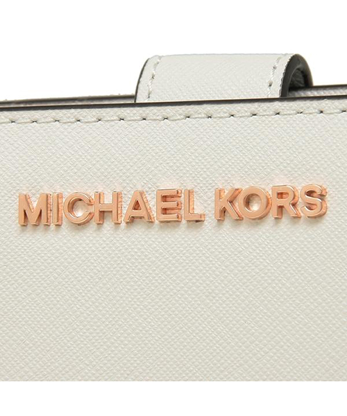MICHAEL KORS マイケルコース 二つ折り財布 ホワイト ベージュ MICHAEL KORS マイケルコース 二つ折り財布 レディース Wallet