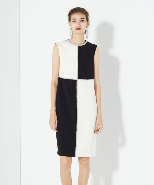 Tvドラマ着用 配色ビジューラインワンピース グレースコンチネンタル Grace Continental D Fashion