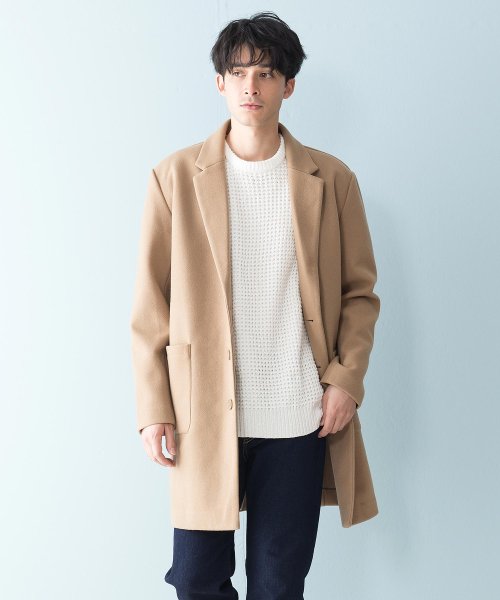 セール】【BLUE STANDARD】カットメルトンチェスターコート(502625130) ジーンズメイト(JEANS MATE) d fashion WフェイスPコート