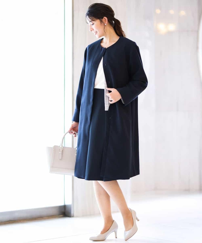 セール 30%OFF】リネン混ノーカラーコート(502792808) | アー