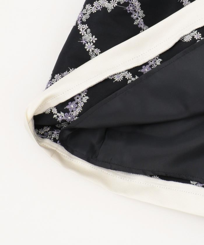 新品 組曲 120-130 ワンピース 花柄刺繍 紫 セール 50%OFF】【WEB・一部店舗限定カラー有/110－140cm