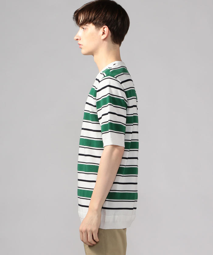 セール 50%OFF】マルチボーダー ニットTシャツ tricot－T