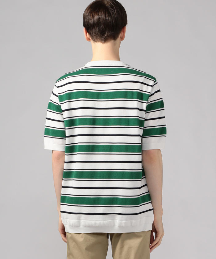 極美品 TOMORROWLAND TRICOT ボーダー ニットTシャツ セール】 TOMORROWLAND TRICOT レジメンタルボーダー ニットT