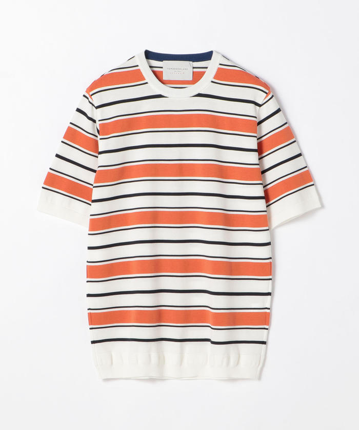 セール 50%OFF】マルチボーダー ニットTシャツ tricot－T